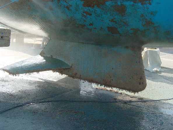 Showing the wing keel